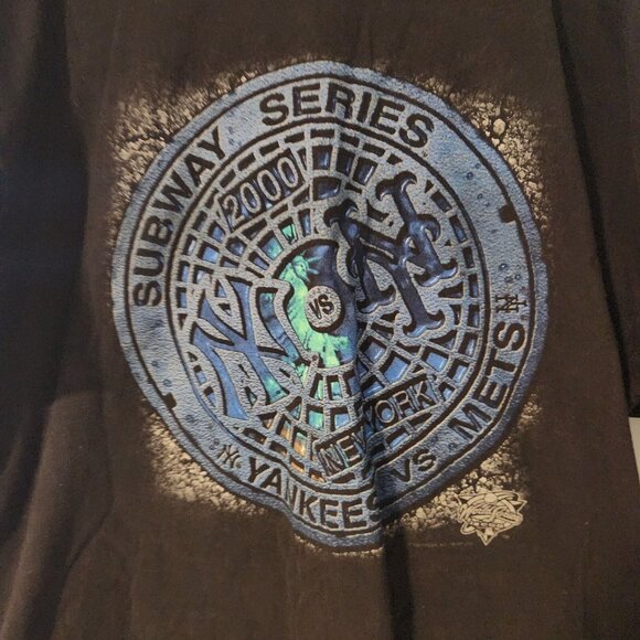 Rare Vintage Mets Yankees 2000 Subway Series T-Shirt 2XL XXL MLB Baseball EUC - Picture 2 of 9